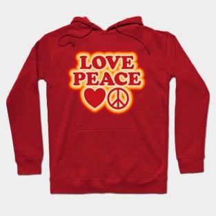 Love Peace 70s Retro Design Hoodie